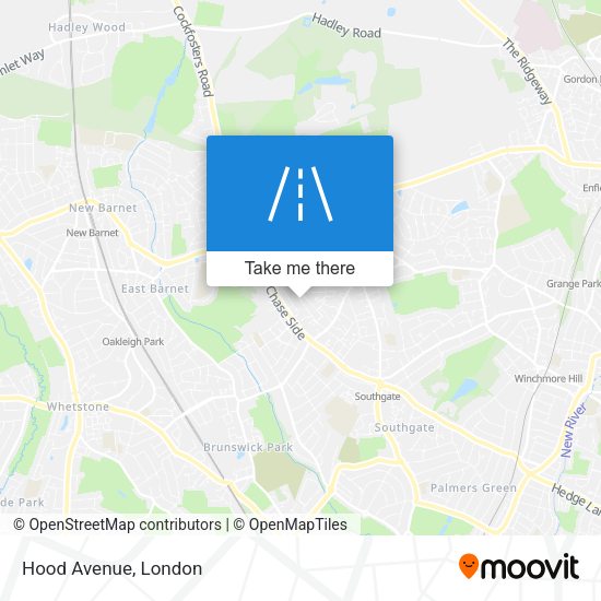 Hood Avenue map