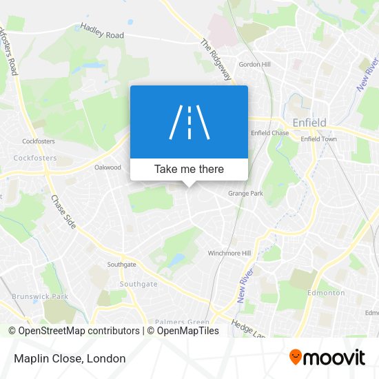 Maplin Close map