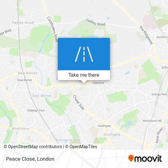Peace Close map