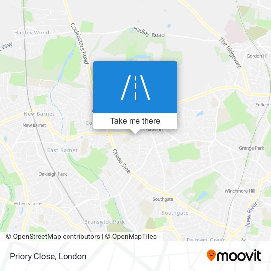 Priory Close map