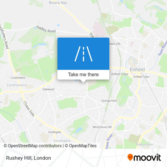 Rushey Hill map