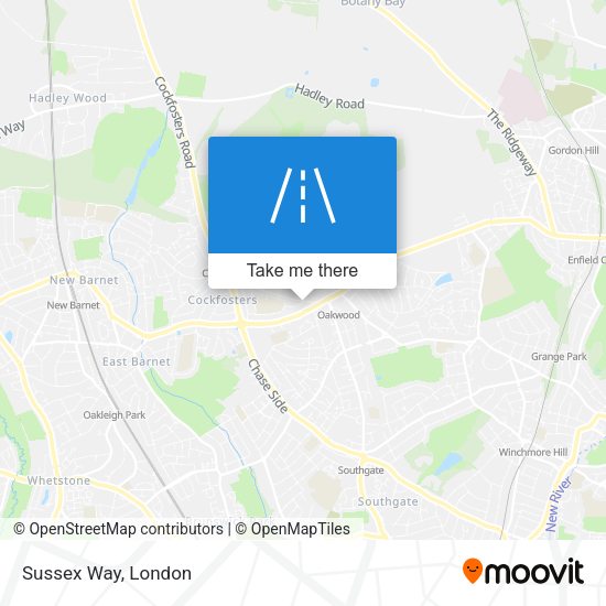 Sussex Way map