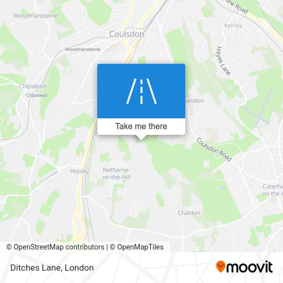 Ditches Lane map