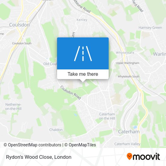 Rydon's Wood Close map