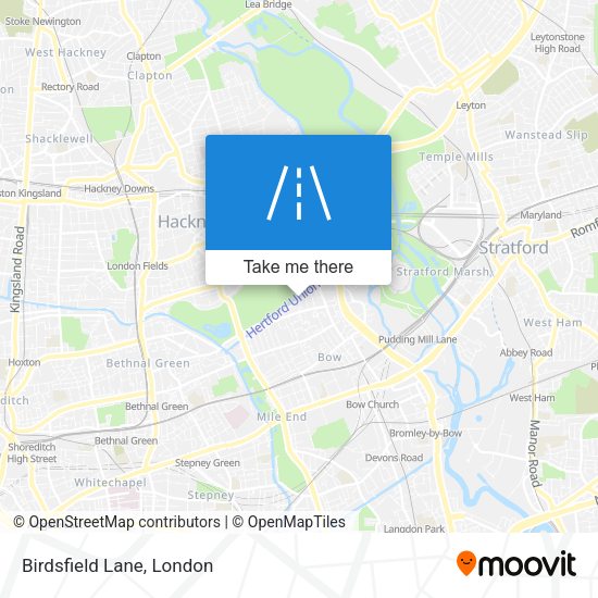 Birdsfield Lane map