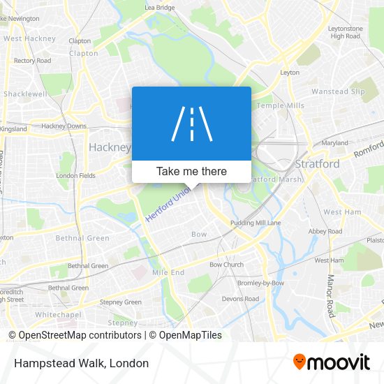 Hampstead Walk map