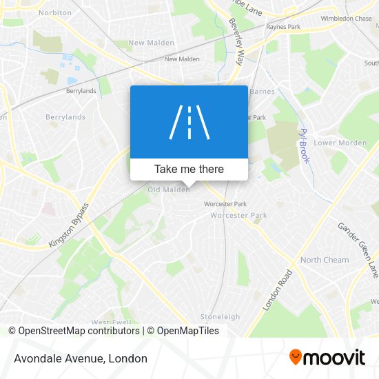 Avondale Avenue map
