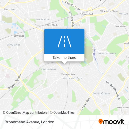 Broadmead Avenue map
