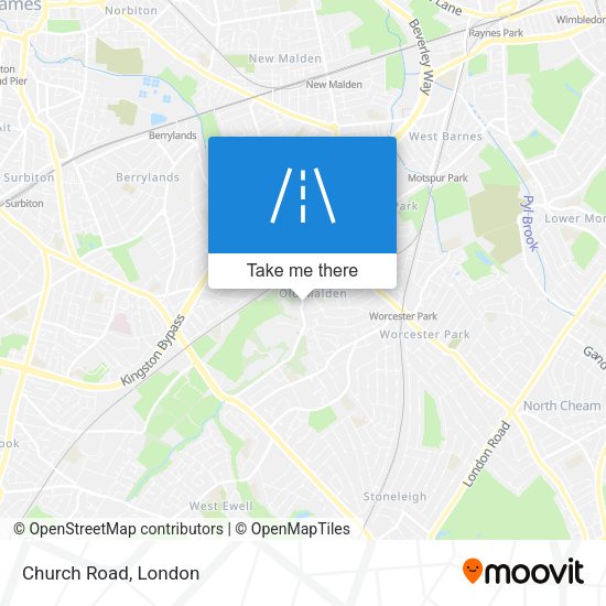 Church Road map