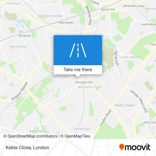 Keble Close map