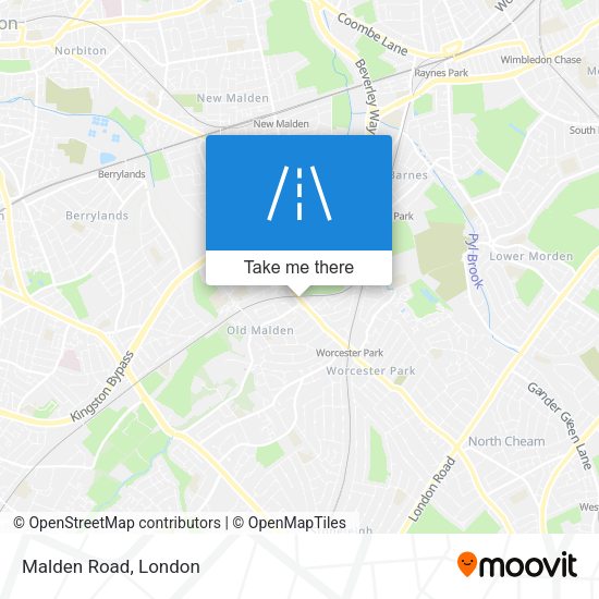 Malden Road map