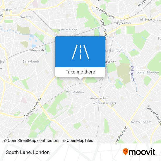 South Lane map