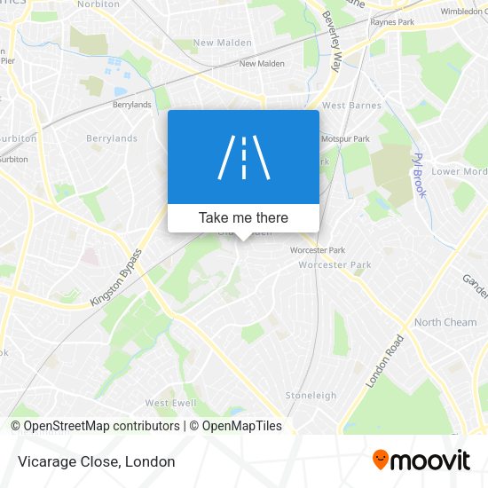 Vicarage Close map