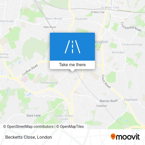 Becketts Close map