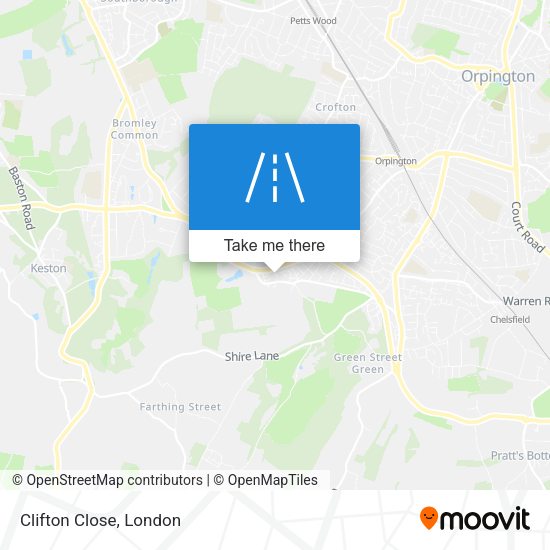 Clifton Close map