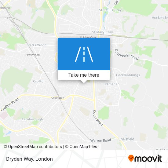 Dryden Way map