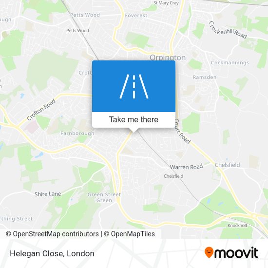 Helegan Close map