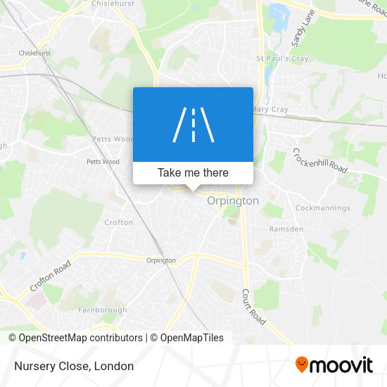 Nursery Close map