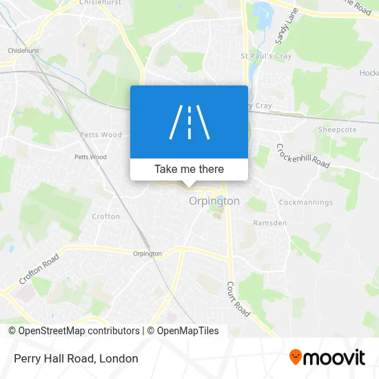 Perry Hall Map How to get to Perry Hall Road, Orpington by bus, train or Tramlink?