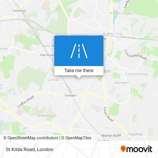 St Kilda Road map