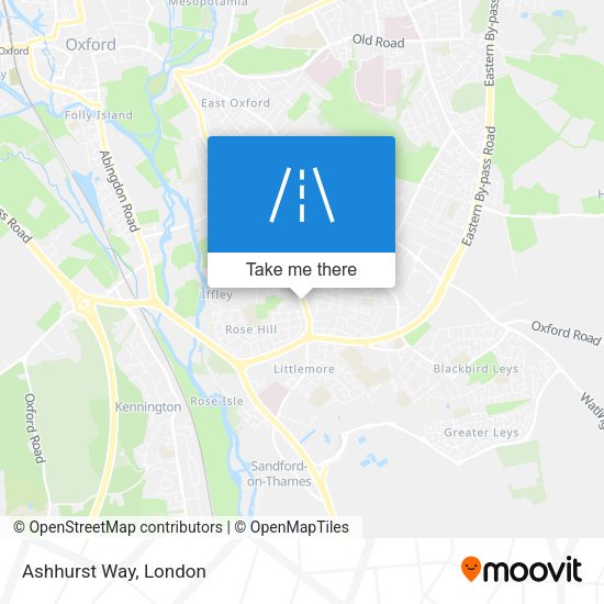 Ashhurst Way map