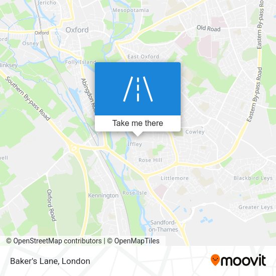 Baker's Lane map