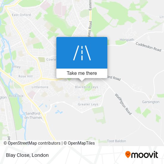 Blay Close map