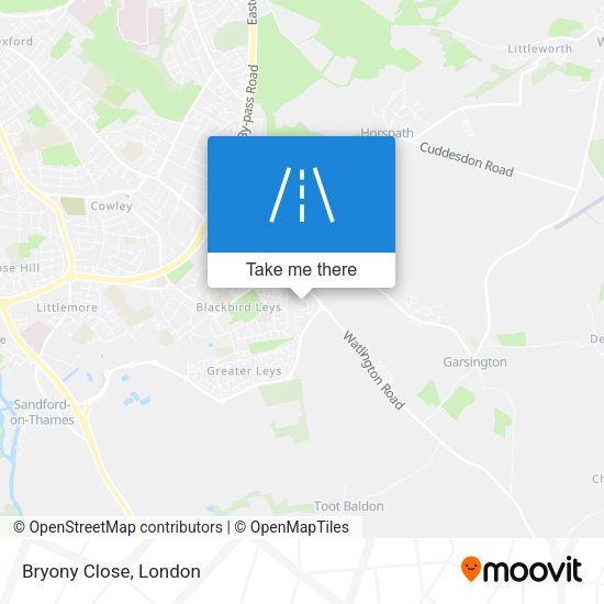 Bryony Close map