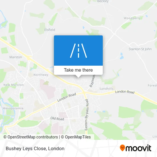 Bushey Leys Close map