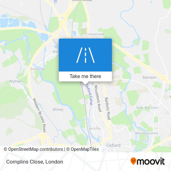 Complins Close map