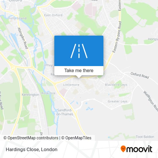 Hardings Close map