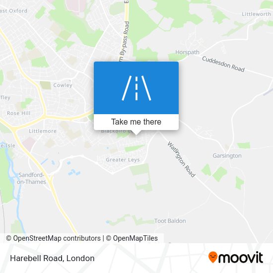Harebell Road map