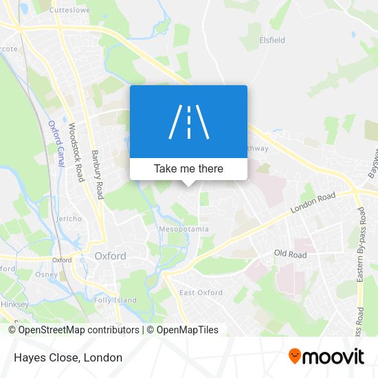 Hayes Close map