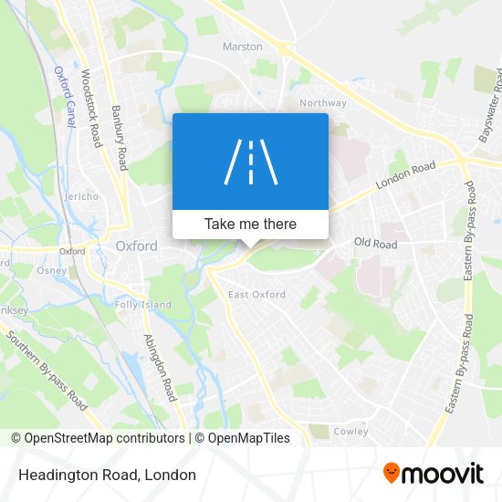 Headington Road map
