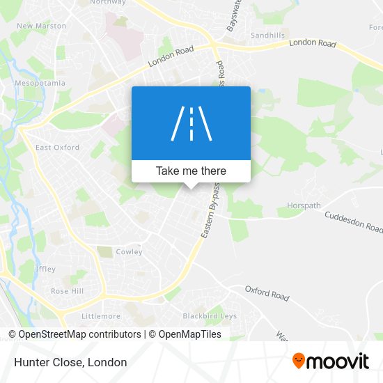 Hunter Close map