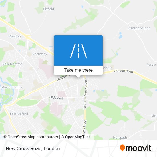 New Cross Road map
