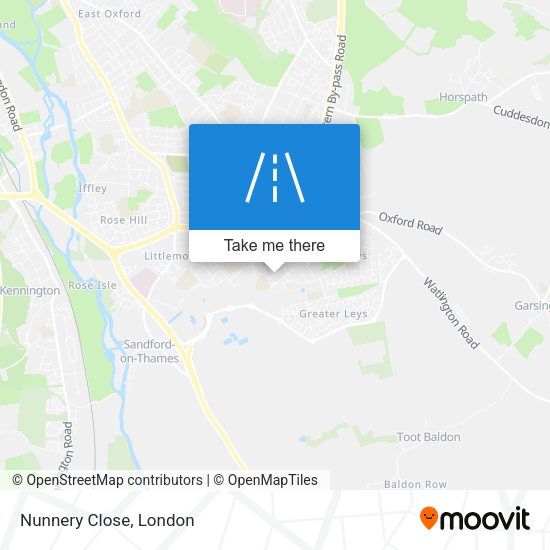 Nunnery Close map