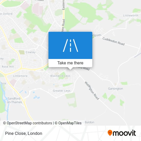 Pine Close map