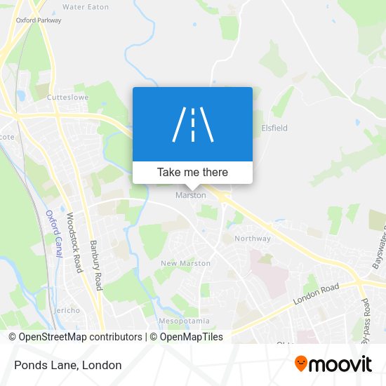 Ponds Lane map