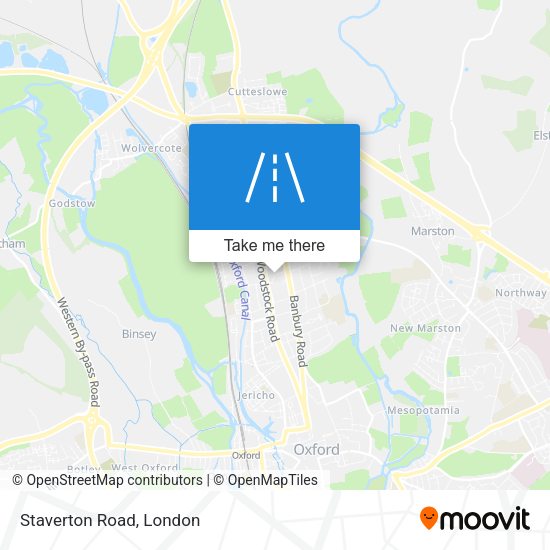 Staverton Road map