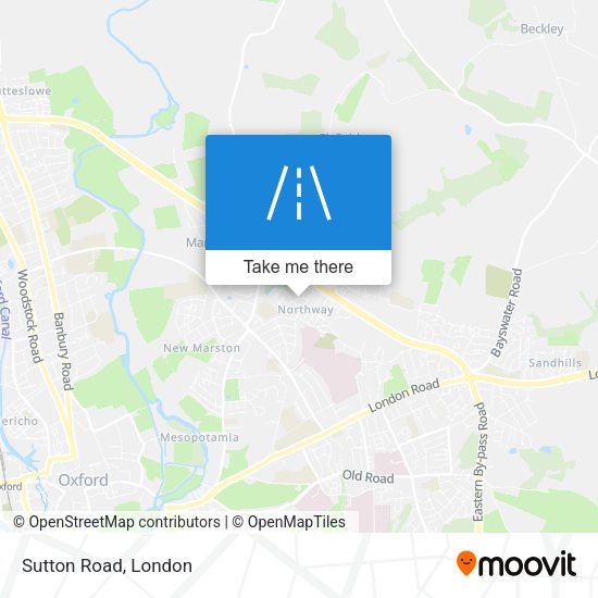 Sutton Road map