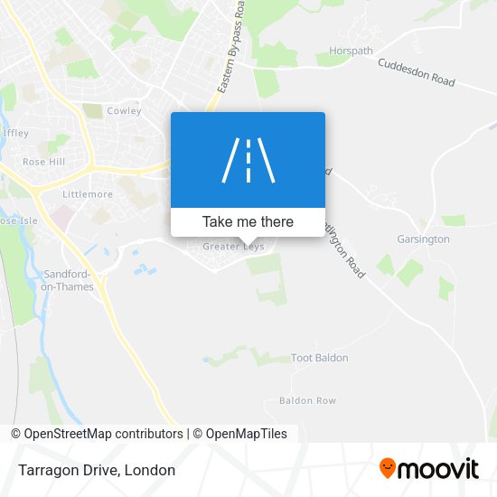 Tarragon Drive map