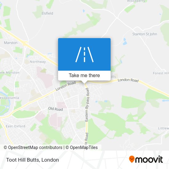Toot Hill Butts map