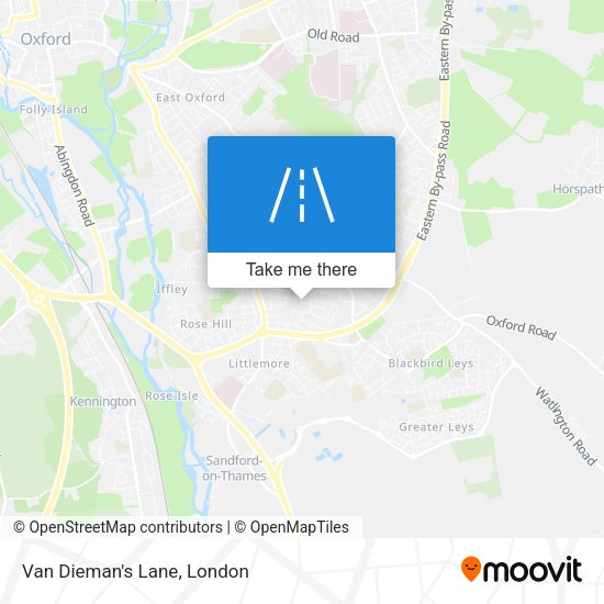 Van Dieman's Lane map
