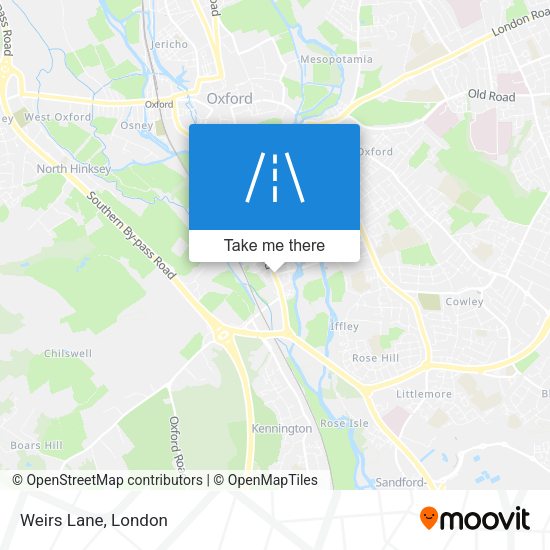 Weirs Lane map