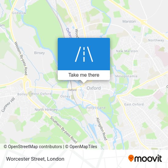 Worcester Street map