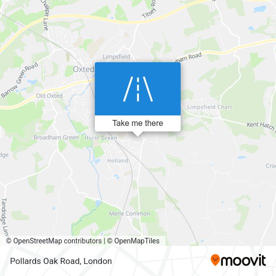 Pollards Oak Road map