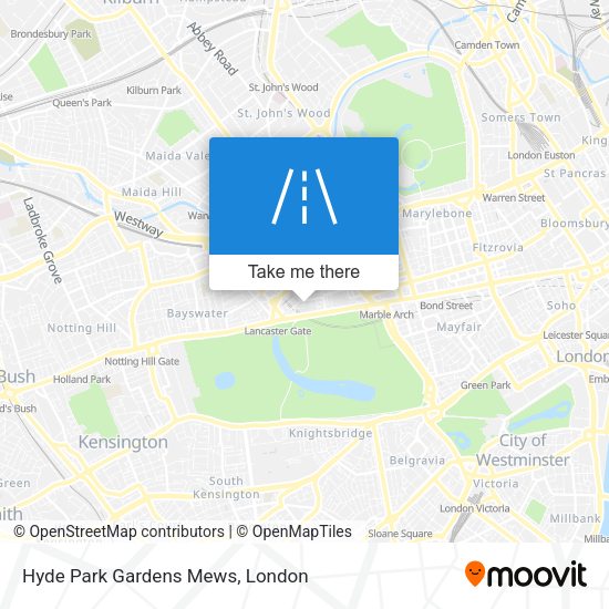 Hyde Park Gardens Mews map
