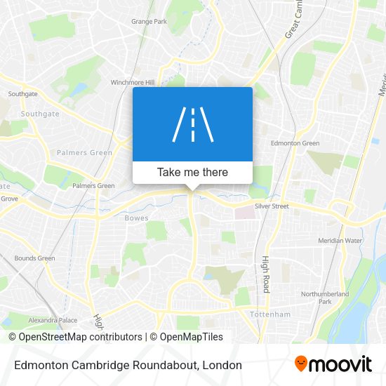Edmonton Cambridge Roundabout map