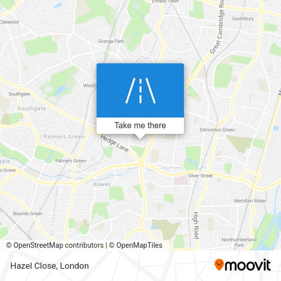 Hazel Close map